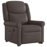 Fauteuil inclinable électrique marron brillant similicuir 