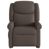 Fauteuil inclinable électrique marron brillant similicuir 
