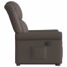 Fauteuil inclinable électrique marron brillant similicuir 