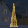 Sapin de Noël à LED sur mât de drapeau 1534 LED blanc 500 cm 