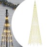 Sapin de Noël à LED sur mât de drapeau 1534 LED blanc 500 cm 
