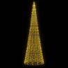 Sapin de Noël à LED sur mât de drapeau 1534 LED blanc 500 cm 