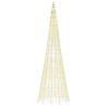 Sapin de Noël à LED sur mât de drapeau 1534 LED blanc 500 cm 