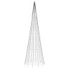 Sapin de Noël à LED sur mât de drapeau 1534 LED blanc 500 cm 