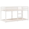 Lit superposé sans matelas blanc 90x200 cm bois de pin massif 