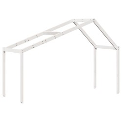 Lit superposé sans matelas blanc 90x200 cm bois de pin massif 