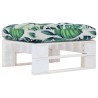 Pouf palette de jardin Bois de pin imprégné de blanc 