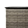 Ensemble de bar de jardin 5 pcs avec coussins gris poly rotin 
