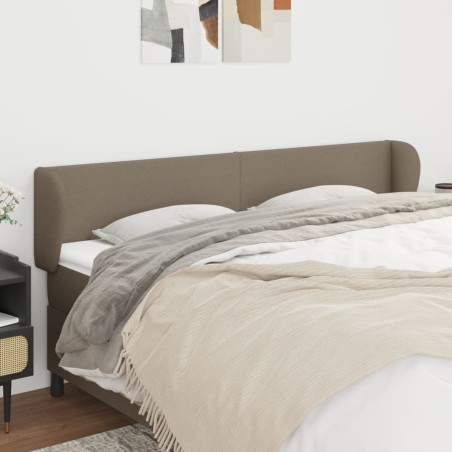 Tête de lit avec oreilles Taupe 183x23x78/88 cm Tissu 