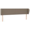 Tête de lit avec oreilles Taupe 183x23x78/88 cm Tissu 