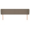 Tête de lit avec oreilles Taupe 183x23x78/88 cm Tissu 
