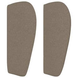 Tête de lit avec oreilles Taupe 183x23x78/88 cm Tissu 