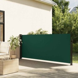 Auvent latéral rétractable vert foncé 117x300 cm 