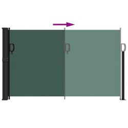 Auvent latéral rétractable vert foncé 117x300 cm 