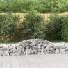 Paniers à gabions arqués 5 pcs 300x50x40/60 cm fer galvanisé 