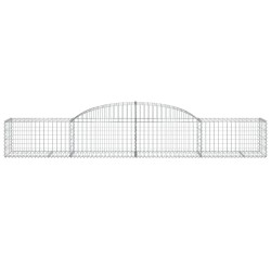 Paniers à gabions arqués 5 pcs 300x50x40/60 cm fer galvanisé 