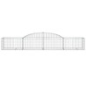 Paniers à gabions arqués 5 pcs 300x50x40/60 cm fer galvanisé 