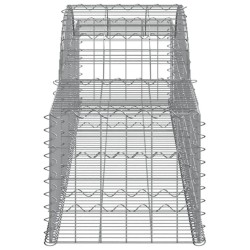 Paniers à gabions arqués 5 pcs 300x50x40/60 cm fer galvanisé 