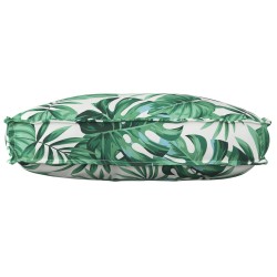 Coussin de palette pour dossier motif feuilles 70x40x12 cm en tissu Oxford 