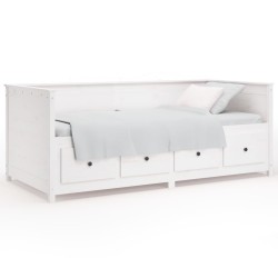 Lit de jour sans matelas blanc 75x190 cm bois de pin massif 
