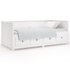 Lit de jour sans matelas blanc 75x190 cm bois de pin massif 