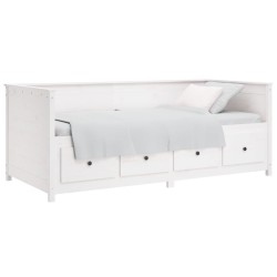 Lit de jour sans matelas blanc 75x190 cm bois de pin massif 