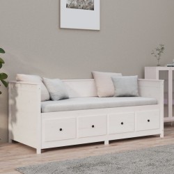 Lit de jour sans matelas blanc 75x190 cm bois de pin massif 