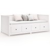 Lit de jour sans matelas blanc 75x190 cm bois de pin massif 