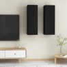 Meubles TV 2 pcs Noir 30,5x30x90 cm Bois d’ingénierie 