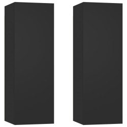 Meubles TV 2 pcs Noir 30,5x30x90 cm Bois d’ingénierie 