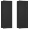 Meubles TV 2 pcs Noir 30,5x30x90 cm Bois d’ingénierie 