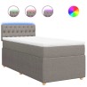 Sommier à lattes de lit avec matelas Taupe 90x190 cm Tissu 