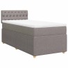 Sommier à lattes de lit avec matelas Taupe 90x190 cm Tissu 