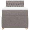 Sommier à lattes de lit avec matelas Taupe 90x190 cm Tissu 