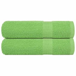Serviettes de bain 2pcs vert pomme 100x150cm 360g/m² 100% coton 