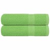 Serviettes de bain 2pcs vert pomme 100x150cm 360g/m² 100% coton 