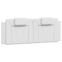 Lit avec matelas blanc 140x200 cm similicuir 