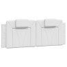 Lit avec matelas blanc 140x200 cm similicuir 