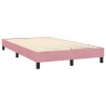 Sommier à lattes de lit avec matelas rose 120x220 cm velours 