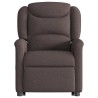 Fauteuil inclinable de massage électrique Marron foncé Tissu 