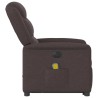 Fauteuil inclinable de massage électrique Marron foncé Tissu 