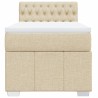 Sommier à lattes de lit avec matelas Crème 100x200 cm Tissu 