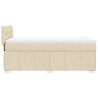 Sommier à lattes de lit avec matelas Crème 100x200 cm Tissu 