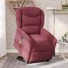 Fauteuil inclinable de massage électrique Rouge bordeaux Tissu 