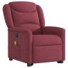 Fauteuil inclinable de massage électrique Rouge bordeaux Tissu 
