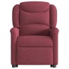 Fauteuil inclinable de massage électrique Rouge bordeaux Tissu 