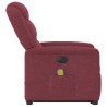 Fauteuil inclinable de massage électrique Rouge bordeaux Tissu 