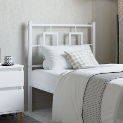 Tête de lit métal blanc 75 cm 