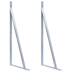 Supports pour poteau de clôture 2 pcs Acier galvanisé 