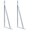 Supports pour poteau de clôture 2 pcs Acier galvanisé 